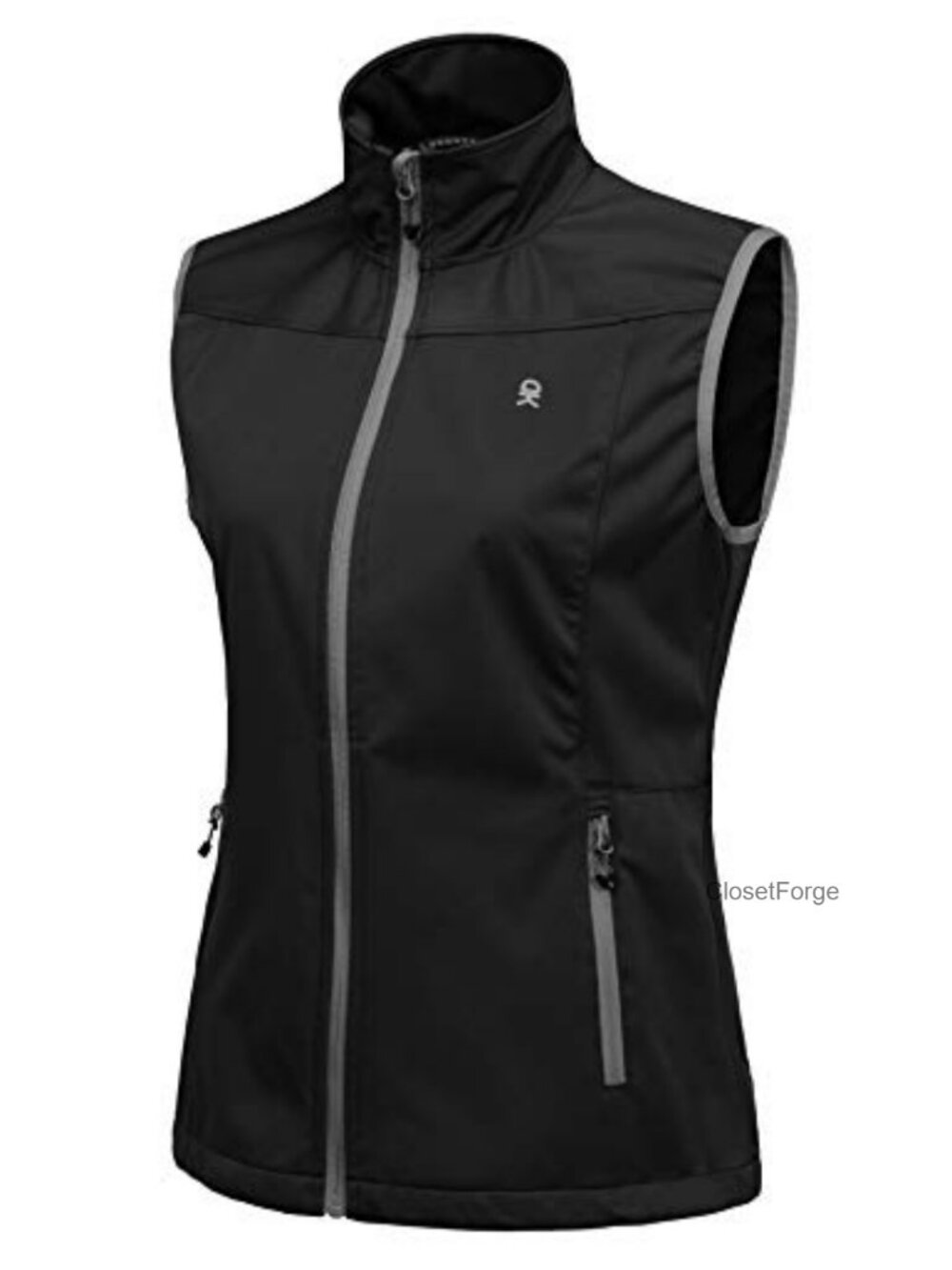 Women's Lightweight Windproof Softshell Vest, Sleeveless Jacket for Running
